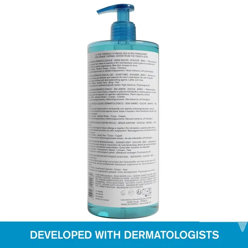 Vista 8 de Uriage Extra-rich Dermatological Face & Body Wash for Sensitive Skin, Preserves the Hydrolipidic Film of the Skin, Fresh Foaming Body Cleanser