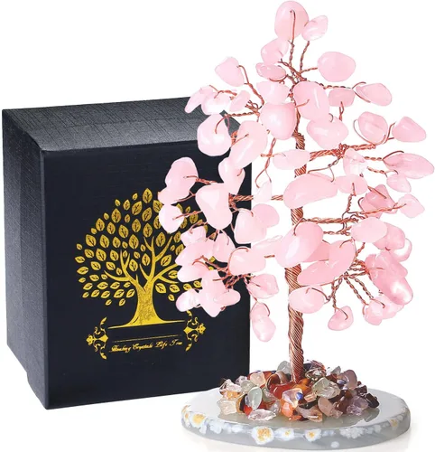 Vista 11 de QINJIEJIE Árbol de Chakra Natural de Cristal Árbol de la Vida Dinero para Decoración de Escritorio Piedra de 7 Chakras para Energía Positiva