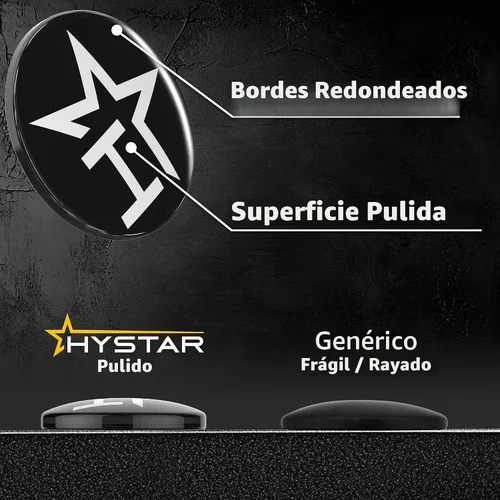 Vista 3 de Hystar® Aero Glass Patines de ratón de 8 puntos para alfombrillas de tela Redondeados y pulidos