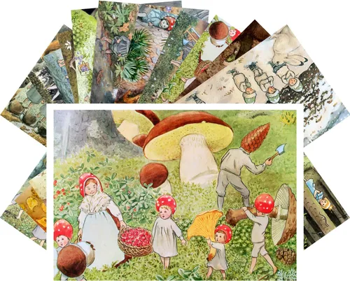 Vista 11 de Postales vintage 24 unids oriental y medieval cuentos caballero princesse Vintage libro ilustración
