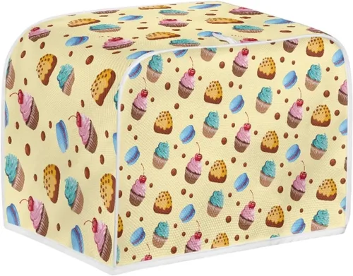 Vista 28 de Dolyues Beach Toaster Cover 2 Slice Universal Size Microwave Oven Dustproof Cover Women Gift Small Bread Cover with Portable Handle