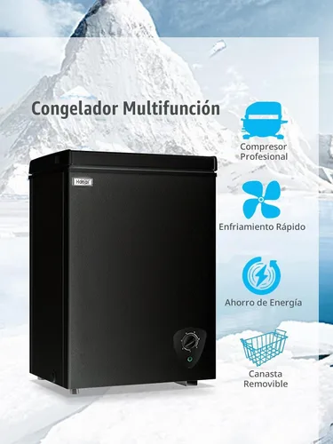Vista 5 de WANAI Congeladores de Pecho 3.5 Pies Cúbicos Congelador Mini Compacto Independiente de Puerta Superior Habitación Dormitorio Oficina Garaje