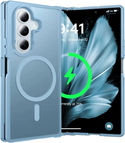 Vista 9 de NO.1 Magnetic for Samsung Galaxy Z Fold 7 Case Compatible with MagSafe [Military Grade Drop Tested][Translucent Matte][Anti-Fingerprint] Soft