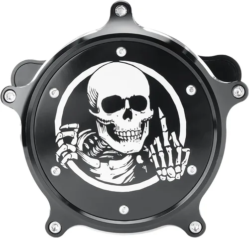 Vista 6 de Filtros de filtro de aire para motocicleta, kit de filtro de aire estilo calavera, apto para Harley FLHR Road King FLHX Street Glide FLTRX Road