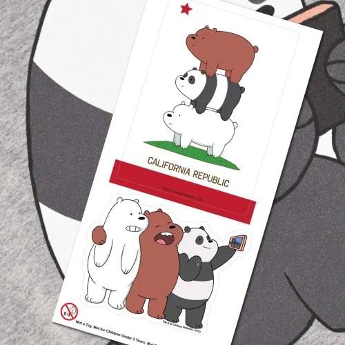 Vista 6 de Popfunk Classic We Bare Bears - Camiseta y pegatinas de red de dibujos animados