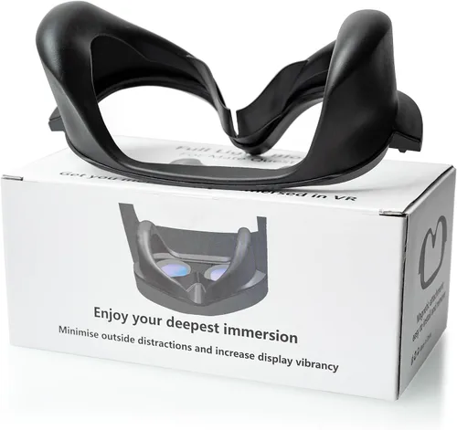 Vista 5 de for Meta Quest Pro Full Light Blocker,Silicone Facial Interface Magnetically attaches for VR Meta Quest Pro Accessories