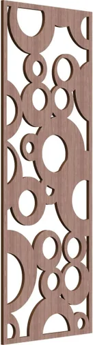 Vista 91 de 9 3/8"W x 24 3/8"H x 1/4"T Farwell Decorativos Paneles de Pared de Madera Calado, Hickory