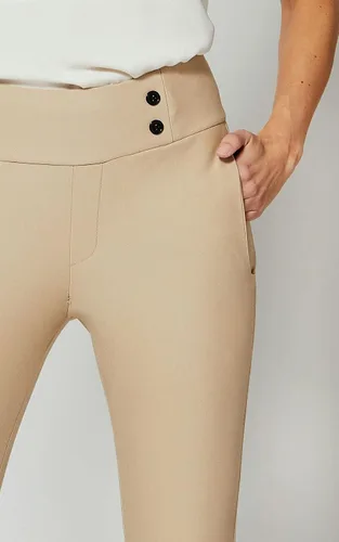 Vista 5 de Conceited Womens Premium Stretch Slim Leg Dress Pants with Pockets - Wear to Work - Ponte Treggings