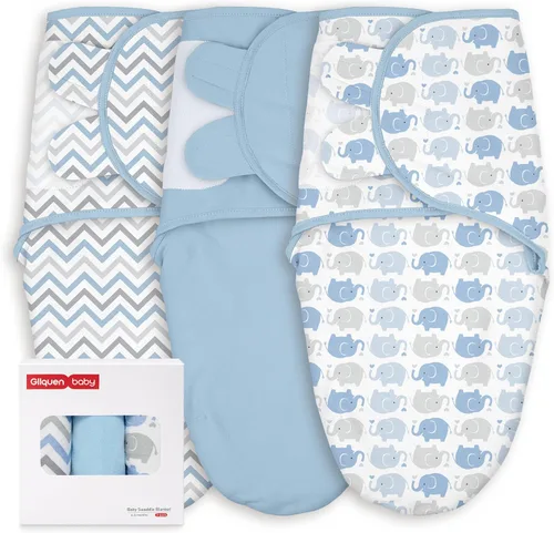 Vista 24 de GLLQUEN BABY Sacos de Dormir Envolventes Orgánicos para Recién Nacidos - Envolturas para Bebés de 0-3 Meses, Paquete de 3 Sacos Envolventes