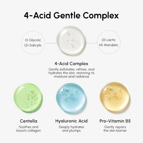 Vista 6 de MAREE Tónico Exfoliante con Ácido Salicílico – Exfoliante Facial AHA BHA & Limpiador de Poros – Exfoliante Líquido BHA para Cuidado de Sebum y Piel