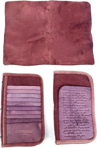 Vista 8 de OLD TREND Cartera de viaje organizadora de cuero genuino Nomad Cartera de mujer con soporte para pasaporte