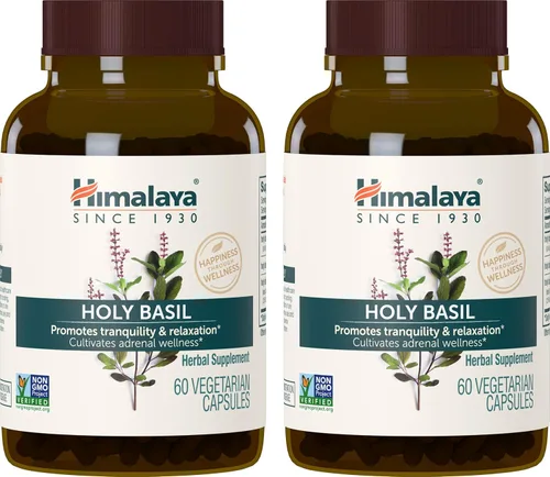 Vista 10 de Himalaya Holy Basil - Soporte suprarrenal herbal para alivio del estrés, relajación, apoyo energético e insomnio ocasional - Vegano, sin OGM, sin
