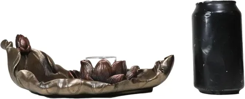 Vista 7 de Ebros Gift Zen Garden Buddha Padma Lotus Incienso Sticks Quemador y Vela Votiva Vela Estatuilla Feng Shui Budismo T-Lite