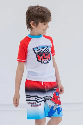 Vista 4 de Transformers Optimus Prime - Traje de baño para niños pequeños a grandes