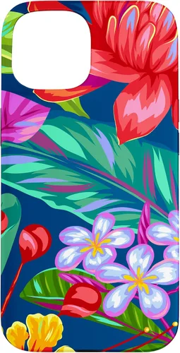 Vista 6 de Hawaiian Tropical Phone Case Yellow Red Hibiscus Plumeria Case for iPhone 17