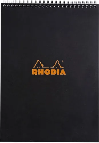 Vista 21 de Rhodia Bloc de notas encuadernado con alambre, A4, punto - negro (185039C)