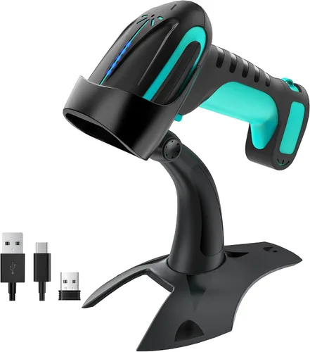 Vista 9 de Tera Escáner de código de barras inalámbrico con soporte: verde industrial 2D Pro Verde