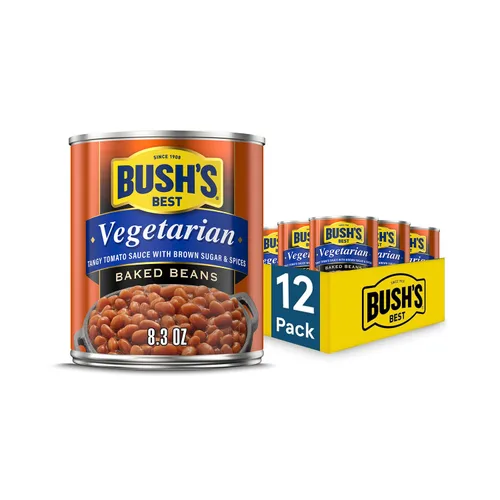 Vista 12 de BUSH'S BEST Frijoles horneados curados de arce en lata (paquete de 12) Fuente de proteína y fibra, bajos en grasa, sin gluten, 16 onzas