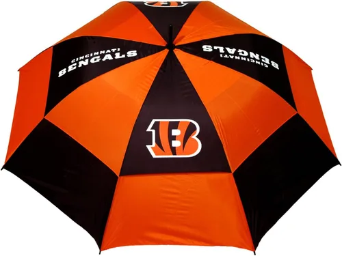 Vista 4 de Team Golf NFL San Francisco 49ers - Paraguas de golf de 62 pulgadas con funda protectora, diseño de protección contra el viento de doble toldo