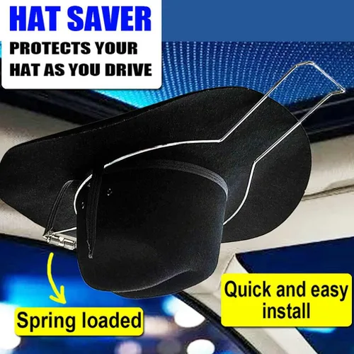 Vista 4 de Wakauto Soporte para sombrero de coche, soporte para sombreros de automóvil, para hombre, con clip magnético para sombreros, colgador