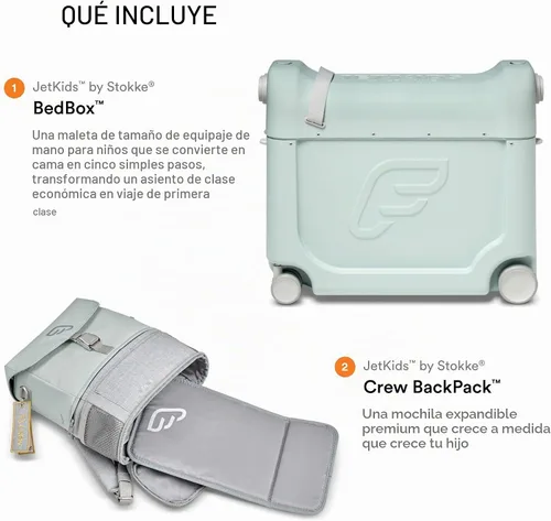 Vista 3 de Stokke JetKids - Paquete de viaje, azul ártico