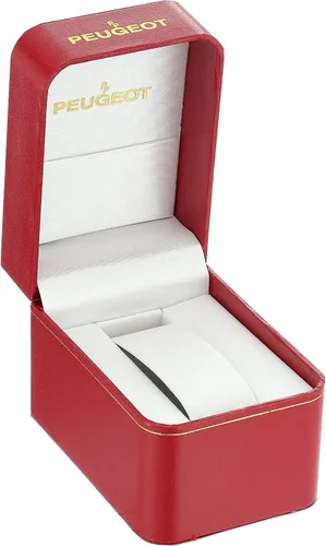 Vista 3 de Peugeot Reloj deportivo con bisel para hombre con correa de muñeca de lona negra