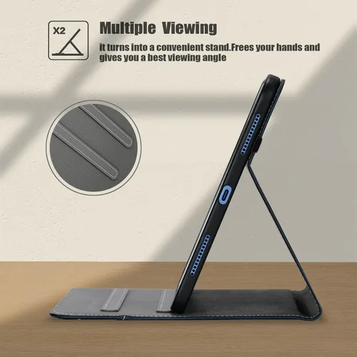 Vista 9 de HFcoupe Funda para iPad A16 de 11ª generación de 11 pulgadas 2025, estilo libro para iPad Gen 10 2022 de 10.9 pulgadas, funda protectora
