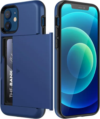 Vista 10 de JETech Funda tipo cartera para iPhone 12/12 Pro de 6.1 pulgadas con tarjetero, cubierta protectora a prueba de golpes de doble capa, ranura oculta