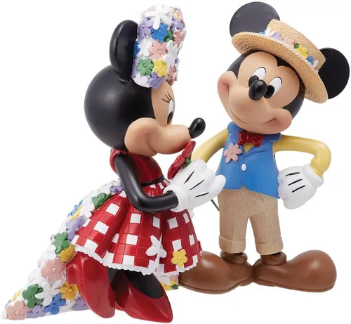 Vista 6 de Enesco Disney Showcase - Figura botánica de Mickey y Minnie Mouse tomados de la mano, 6.69 pulgadas, multicolor