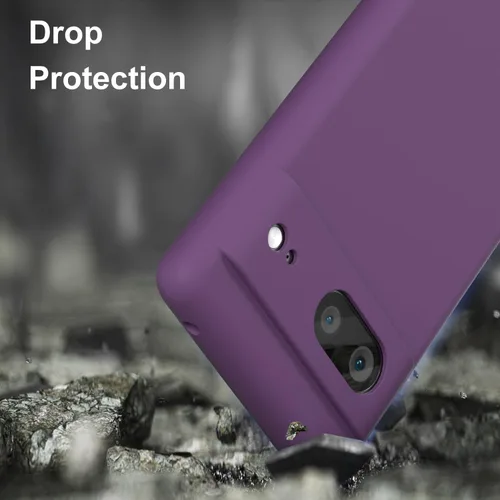 Vista 6 de Diseñada para Pixel 7, funda de gel de silicona líquida a prueba de golpes, cojín de forro de tela de microfibra suave compatible con Pixel7 de 6.3