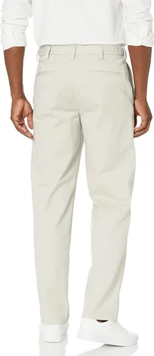 Vista 2 de Haggar - Pantalón de ajuste clásico para hombre, color caqui, comodidad de alta calidad