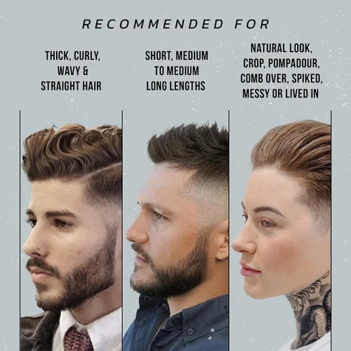 Vista 4 de Victory Crown - Pomada mate de alta sujeción, cera sin brillo, 3.4 onzas Matte pomade with strong all-day hold and zero shine. Water-based styling