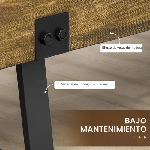Vista 5 de HOMCOM - Banco de exterior de 48 pulgadas con patas de metal para 2