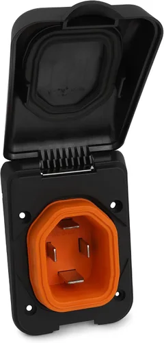 Vista 4 de SmartPlug Ensamblaje de entrada y cubierta de alimentación Shore de 50 amperios 125/250 V, entrada de 50 amperios con sellos resistentes a