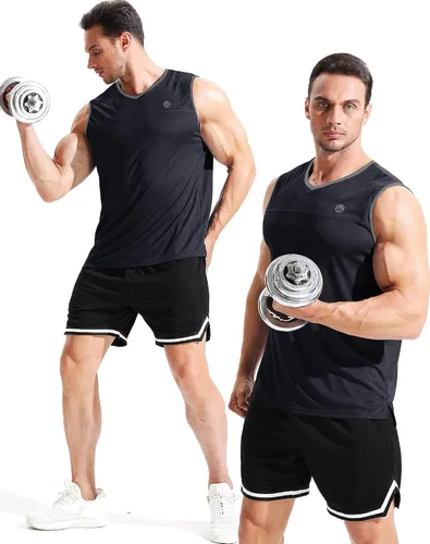 Vista 7 de NELEUS Camiseta sin mangas Dry Fit para hombre