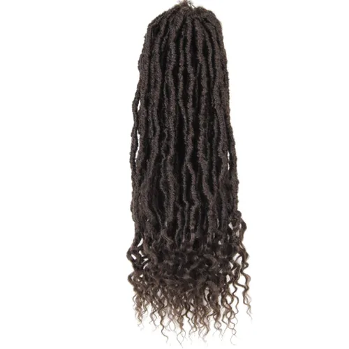 Vista 17 de BOHOBABE Rastas Sintéticas de Ganchillo de 10 Pulgadas, Rastas de Ganchillo Suaves Boho con Puntas Rizadas, Rastas Cortas de Diosa Bohemia de 1#