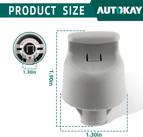Vista 2 de AUTOKAY Soporte de soporte para visera solar para Nissan Altima Rogue Infiniti QX60 QX56 JX35, paquete de 2, gris 96409-3JA0A 96409-5HA0A 96409-4GA0A