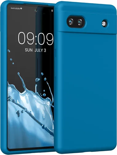 Vista 106 de kwmobile Funda Compatible con Google Pixel 6 Pro - Funda de Teléfono de Silicona TPU con Acabado Suave - Azul Caribe
