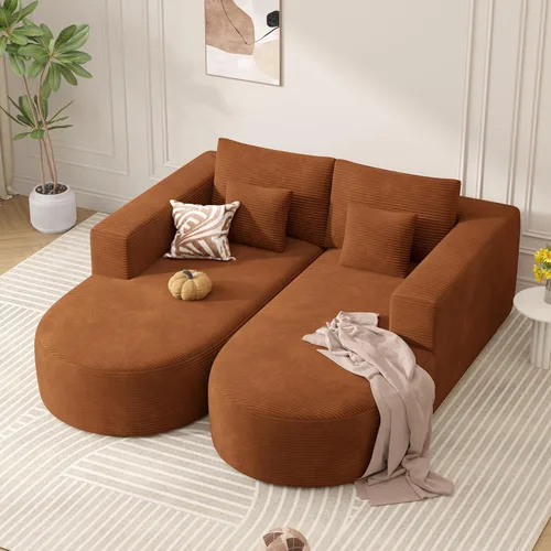 Vista 35 de Sofá cama modular, sofás de nube convertibles para sala de estar, 2 tumbonas de pana sin hueso, sofá cama de gran tamaño para dormitorio,