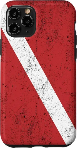 Vista 27 de Bandera de buceo para iPhone 16 para buceadores con funda de efecto envejecido