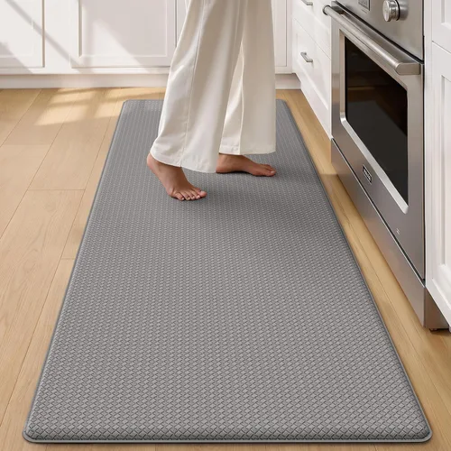 Vista 26 de Color&Geometry - Alfombras de cocina antideslizantes e impermeables Alfombra de cocina acolchada Alfombra antifatiga para pararse de 30 x 18 Verde
