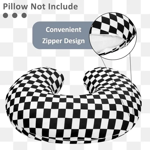 Vista 3 de DILIMI Paquete de 2 fundas de almohada de lactancia, funda elástica extraíble para almohadas de lactancia, funda ultra suave y cómoda para bebés