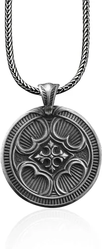 Vista 2 de BySilverStone Jewelry - Collar de plata de ley hecha a mano de Capricornio para hombre, signo del zodiaco de Capricornio, joyería de plata