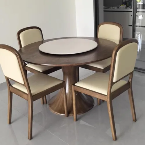 Vista 7 de YVYKFZD Sillas de comedor de madera maciza, juego de sillas de cocina sin brazos, silla de comedor tapizada de cuero, silla de sala de estar