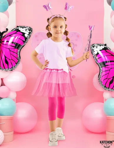 Vista 7 de KatchOn, Fairy Costume Set For Girls - Pack of 4 Fairy Wings, Butterfly Headband and Wand, Fairy Accessories for Girls