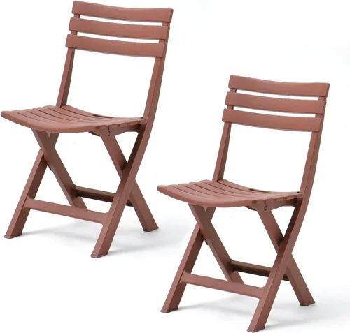 Vista 9 de 2 sillas plegables de plástico, sillas de salón para exteriores, sillas de comedor plegables para bodas, fiestas, balcones, reuniones familiares