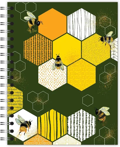 Vista 10 de Cuaderno pequeño de diseño encuadernado en espiral, diseño de puesta de sol en la playa, 9.75 x 7.5 pulgadas, 70 hojas, 100% reciclado, poages