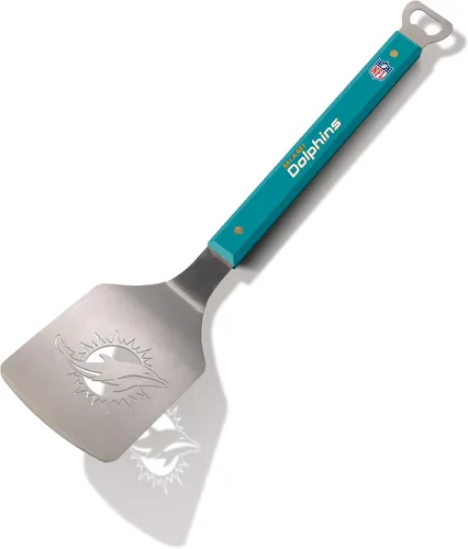 Vista 32 de YouTheFan NFL Sportula (espátula) de acero inoxidable de 18 pulgadas con abrebotellas