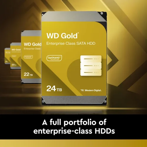 Vista 3 de Western Digital Disco duro interno de clase empresarial WD Gold de 2 TB - 7200 RPM, SATA 6 Gb/s, caché de 128 MB, 3.5" - WD2005FBYZ