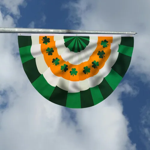 Vista 4 de Cartel de banderines del día de San Patricio 5x3ft Poliéster